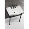 Fauceture VPB3308B Victorian 30" x 22" Ceramic Console Sink Top, White VPB3308B - alternate 6